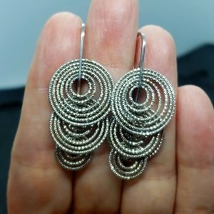 925 Sterling Silver QVC dangle earrings